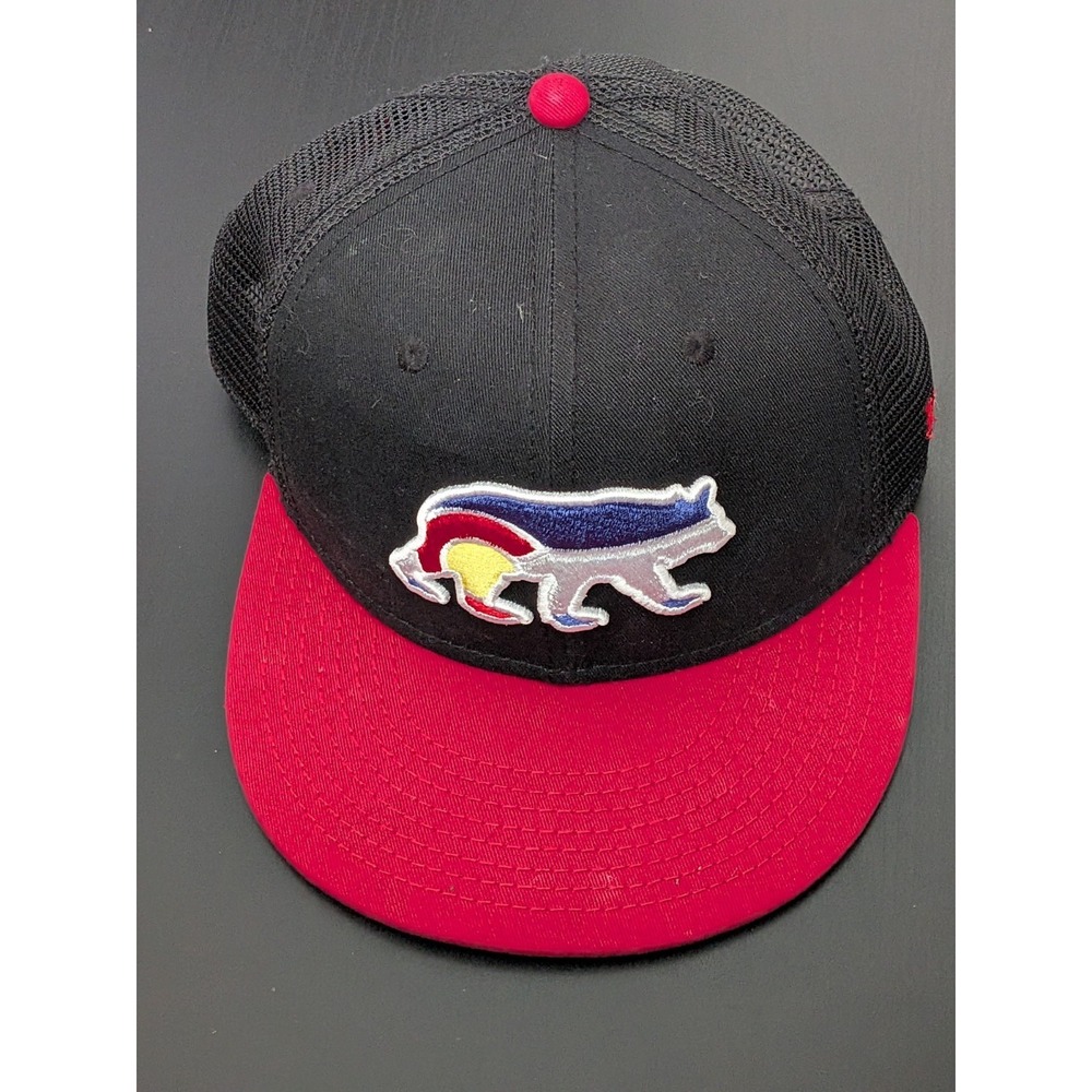 Colorado Bear Logo LLA Snapback Hat Red Black One Size Love Light Apparel